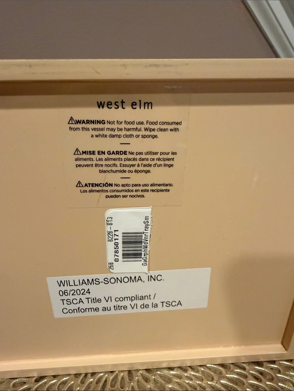 West Elm Wood Veneer Vanity, Trinket Storage Tray